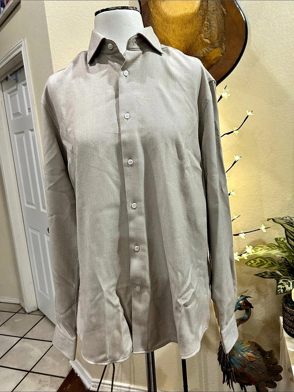 Reiss Casual Button Down Shirt in Tan NWT